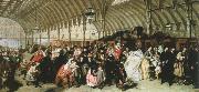 William Powell  Frith the railway station Germany oil painting artist